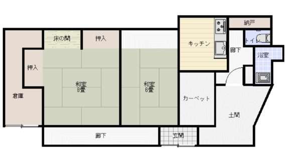 岡山県高梁市 離れのある古民家 30万円